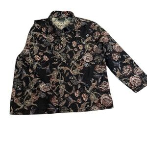 Massive Luxury Edition Floral Tapestry Blazer Vintage Cottagecore Boho Size L